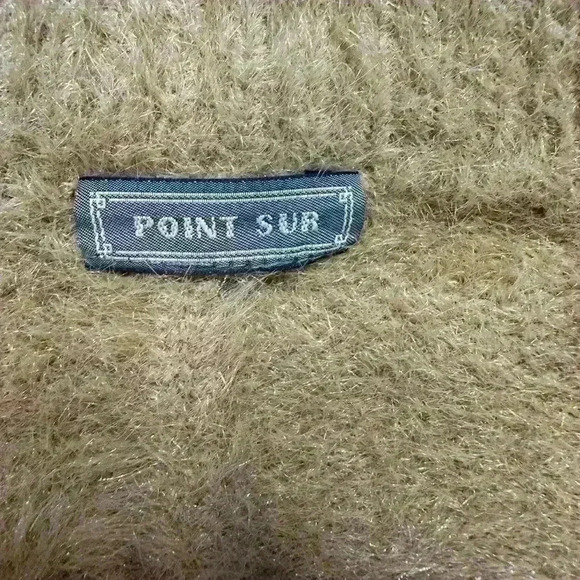 J.Crew Point Sur Fuzzy Mohair Wool Zip Front Sweater | Camel Tan Jacket | j crew - Picture 3 of 4